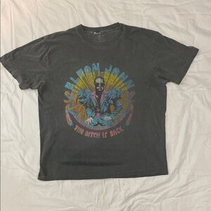 Elton John Graphic T-Shirt - Black